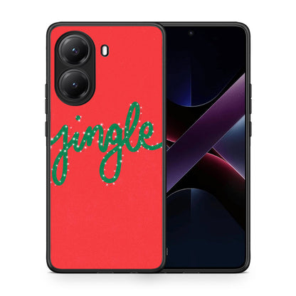 Θήκη Xiaomi Poco X7 Pro Jingle Xmas από τη Smartfits με σχέδιο στο πίσω μέρος και μαύρο περίβλημα | Xiaomi Poco X7 Pro Jingle Xmas case with colorful back and black bezels