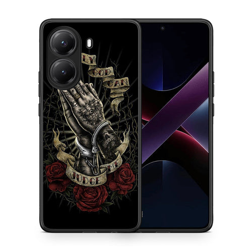 Θήκη Xiaomi Poco X7 Pro Judge By God από τη Smartfits με σχέδιο στο πίσω μέρος και μαύρο περίβλημα | Xiaomi Poco X7 Pro Judge By God case with colorful back and black bezels