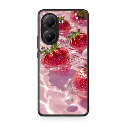 Xiaomi Poco X7 Pro Juicy Strawberries θήκη από τη Smartfits με σχέδιο στο πίσω μέρος και μαύρο περίβλημα | Smartphone case with colorful back and black bezels by Smartfits