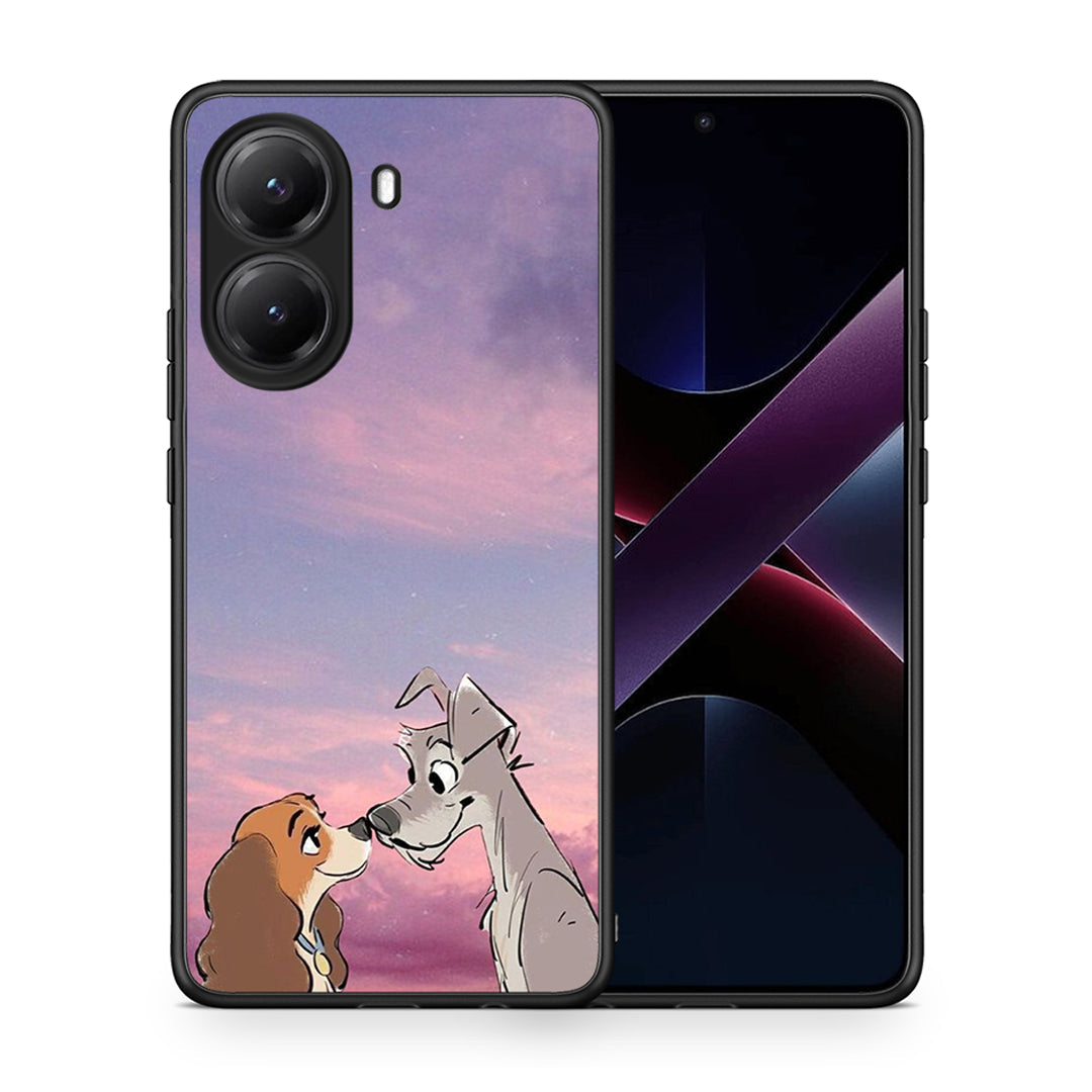 Θήκη Xiaomi Poco X7 Pro Lady And Tramp από τη Smartfits με σχέδιο στο πίσω μέρος και μαύρο περίβλημα | Xiaomi Poco X7 Pro Lady And Tramp case with colorful back and black bezels