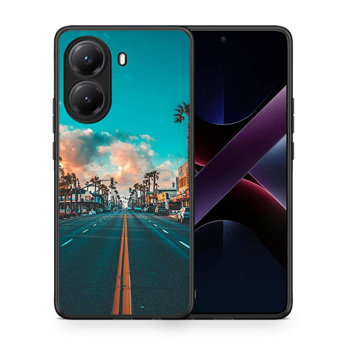 Θήκη Xiaomi Poco X7 Pro City Landscape από τη Smartfits με σχέδιο στο πίσω μέρος και μαύρο περίβλημα | Xiaomi Poco X7 Pro City Landscape case with colorful back and black bezels
