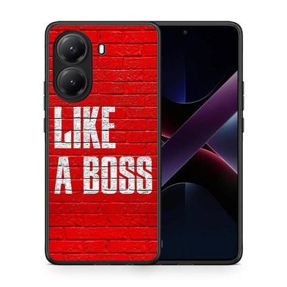 Θήκη Xiaomi Poco X7 Pro Like A Boss από τη Smartfits με σχέδιο στο πίσω μέρος και μαύρο περίβλημα | Xiaomi Poco X7 Pro Like A Boss case with colorful back and black bezels