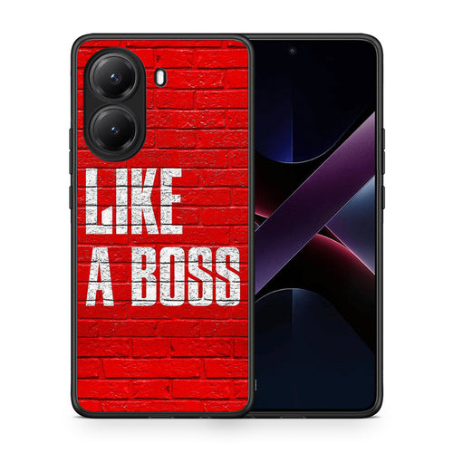 Θήκη Xiaomi Poco X7 Pro Like A Boss από τη Smartfits με σχέδιο στο πίσω μέρος και μαύρο περίβλημα | Xiaomi Poco X7 Pro Like A Boss case with colorful back and black bezels