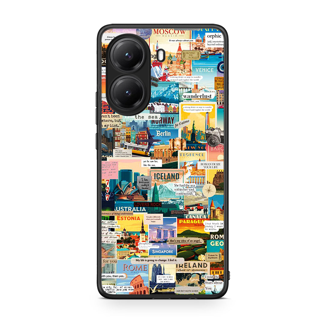 Xiaomi Poco X7 Pro Live To Travel θήκη από τη Smartfits με σχέδιο στο πίσω μέρος και μαύρο περίβλημα | Smartphone case with colorful back and black bezels by Smartfits