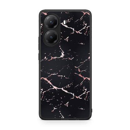 4 - Xiaomi Poco X7 Pro Black Rosegold Marble case, cover, bumper