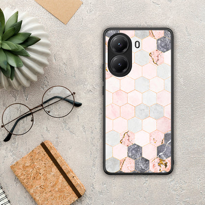 Marble Hexagon Pink - Xiaomi Poco X7 Pro θήκη