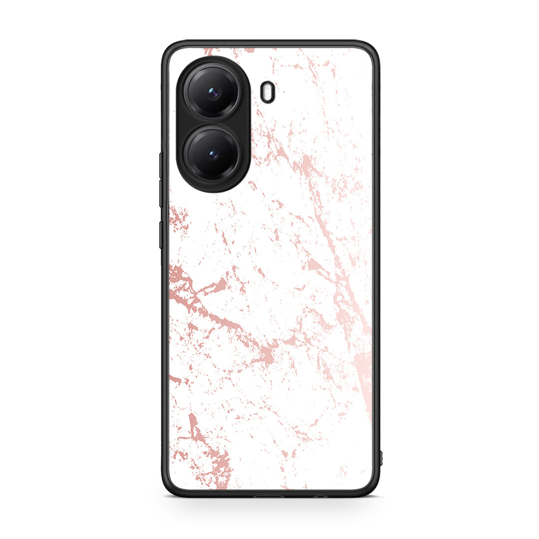 116 - Xiaomi Poco X7 Pro Pink Splash Marble case, cover, bumper