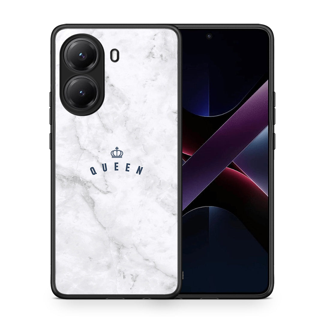 Θήκη Xiaomi Poco X7 Pro Queen Marble από τη Smartfits με σχέδιο στο πίσω μέρος και μαύρο περίβλημα | Xiaomi Poco X7 Pro Queen Marble case with colorful back and black bezels