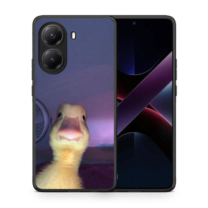 Θήκη Xiaomi Poco X7 Pro Meme Duck από τη Smartfits με σχέδιο στο πίσω μέρος και μαύρο περίβλημα | Xiaomi Poco X7 Pro Meme Duck case with colorful back and black bezels