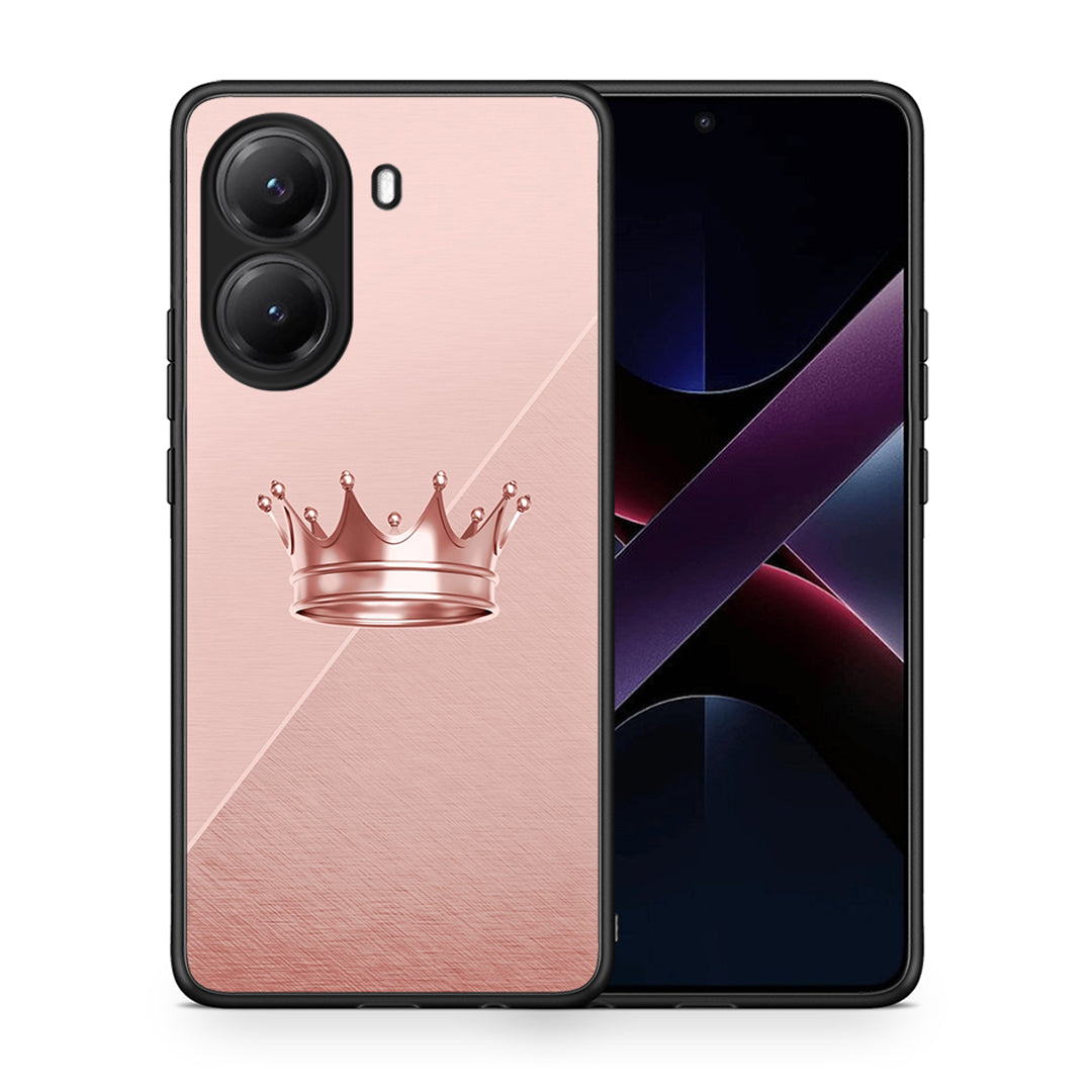 Θήκη Xiaomi Poco X7 Pro Crown Minimal από τη Smartfits με σχέδιο στο πίσω μέρος και μαύρο περίβλημα | Xiaomi Poco X7 Pro Crown Minimal case with colorful back and black bezels
