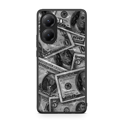 Xiaomi Poco X7 Pro Money Dollars θήκη από τη Smartfits με σχέδιο στο πίσω μέρος και μαύρο περίβλημα | Smartphone case with colorful back and black bezels by Smartfits