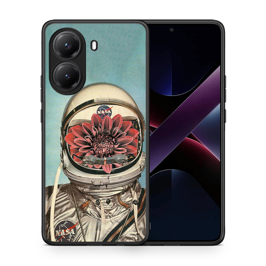 Θήκη Xiaomi Poco X7 Pro Nasa Bloom από τη Smartfits με σχέδιο στο πίσω μέρος και μαύρο περίβλημα | Xiaomi Poco X7 Pro Nasa Bloom case with colorful back and black bezels