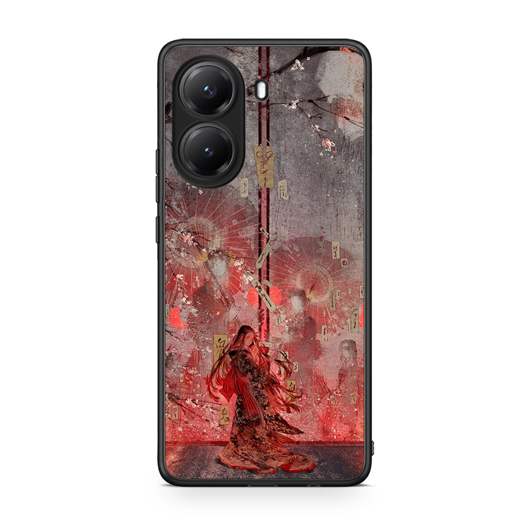 Xiaomi Poco X7 Pro Nezuko Kamado θήκη από τη Smartfits με σχέδιο στο πίσω μέρος και μαύρο περίβλημα | Smartphone case with colorful back and black bezels by Smartfits