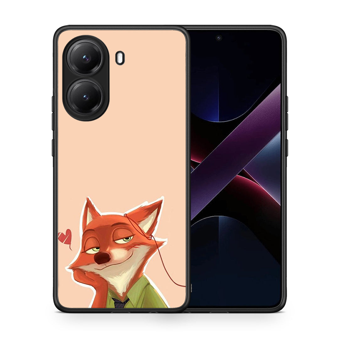 Θήκη Xiaomi Poco X7 Pro Nick Wilde And Judy Hopps Love 1 από τη Smartfits με σχέδιο στο πίσω μέρος και μαύρο περίβλημα | Xiaomi Poco X7 Pro Nick Wilde And Judy Hopps Love 1 case with colorful back and black bezels