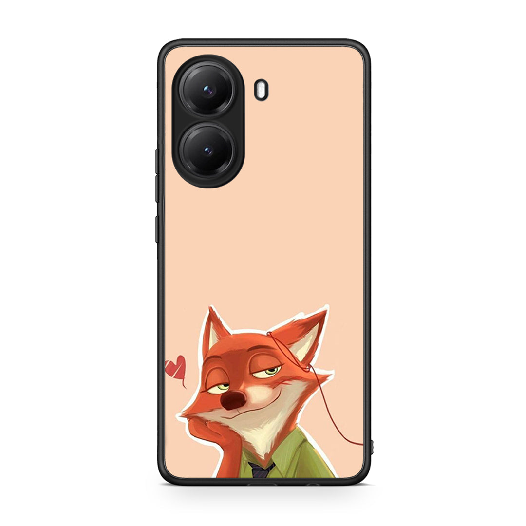 Xiaomi Poco X7 Pro Nick Wilde And Judy Hopps Love 1 θήκη από τη Smartfits με σχέδιο στο πίσω μέρος και μαύρο περίβλημα | Smartphone case with colorful back and black bezels by Smartfits
