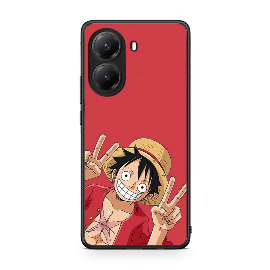 Xiaomi Poco X7 Pro Pirate Luffy Θήκη από τη Smartfits με σχέδιο στο πίσω μέρος και μαύρο περίβλημα | Smartphone case with colorful back and black bezels by Smartfits
