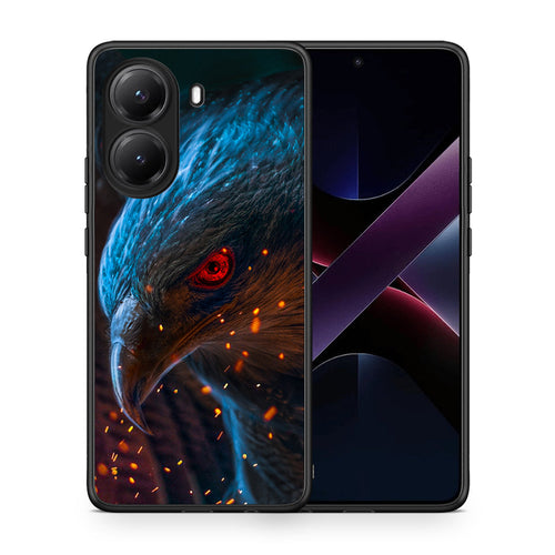 Θήκη Xiaomi Poco X7 Pro Eagle PopArt από τη Smartfits με σχέδιο στο πίσω μέρος και μαύρο περίβλημα | Xiaomi Poco X7 Pro Eagle PopArt case with colorful back and black bezels