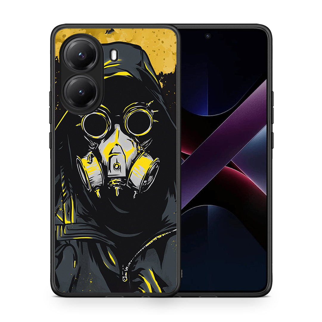 Θήκη Xiaomi Poco X7 Pro Mask PopArt από τη Smartfits με σχέδιο στο πίσω μέρος και μαύρο περίβλημα | Xiaomi Poco X7 Pro Mask PopArt case with colorful back and black bezels