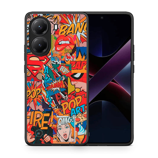 Θήκη Xiaomi Poco X7 Pro PopArt OMG από τη Smartfits με σχέδιο στο πίσω μέρος και μαύρο περίβλημα | Xiaomi Poco X7 Pro PopArt OMG case with colorful back and black bezels