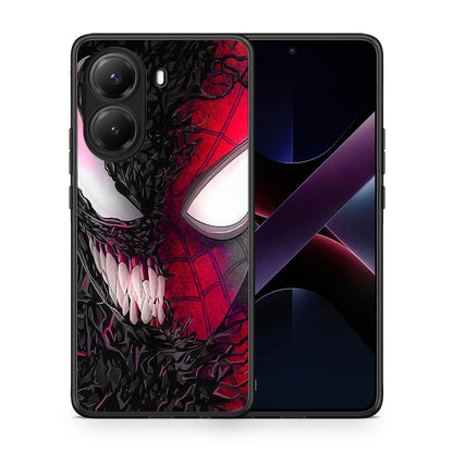 Θήκη Xiaomi Poco X7 Pro SpiderVenom PopArt από τη Smartfits με σχέδιο στο πίσω μέρος και μαύρο περίβλημα | Xiaomi Poco X7 Pro SpiderVenom PopArt case with colorful back and black bezels