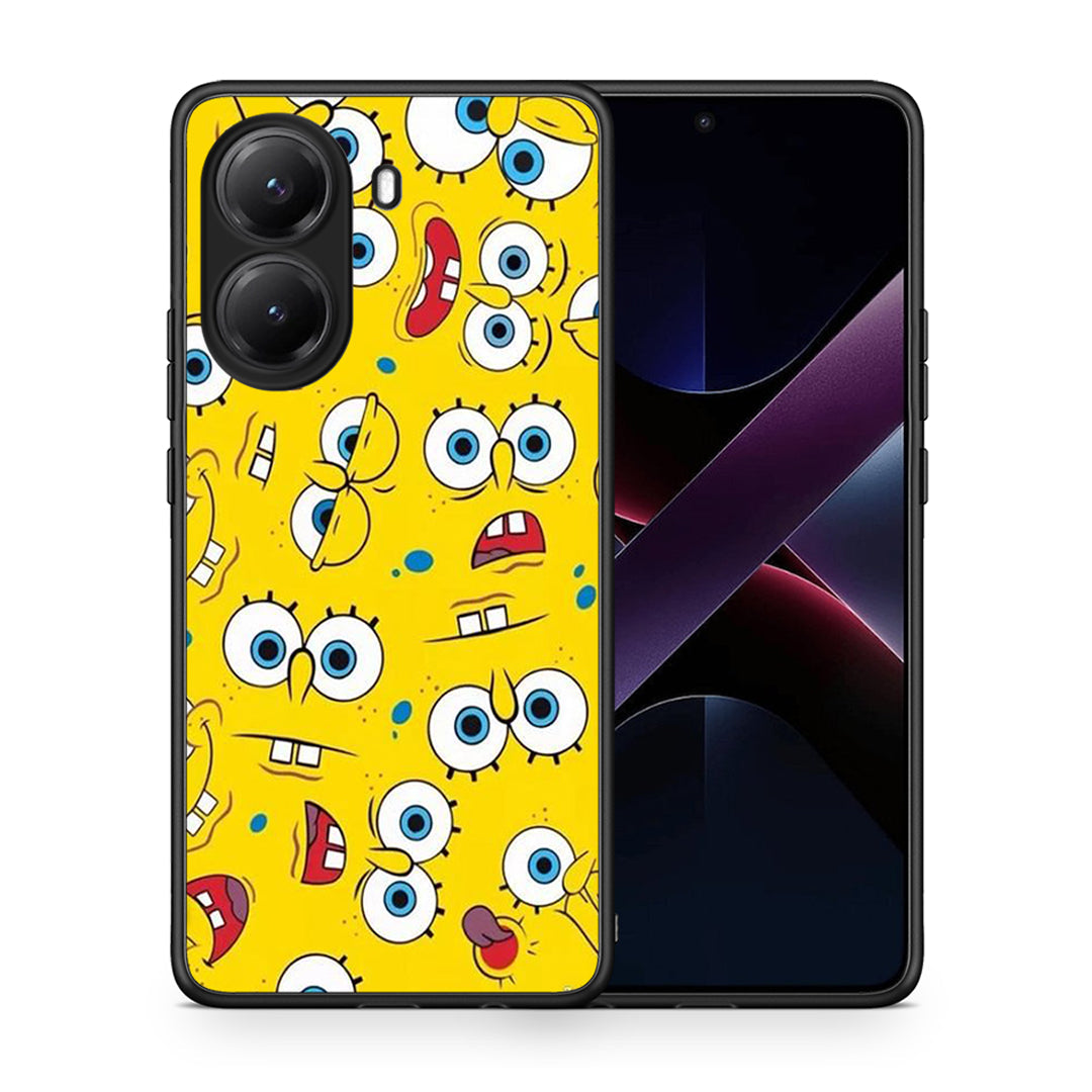 Θήκη Xiaomi Poco X7 Pro Sponge PopArt από τη Smartfits με σχέδιο στο πίσω μέρος και μαύρο περίβλημα | Xiaomi Poco X7 Pro Sponge PopArt case with colorful back and black bezels