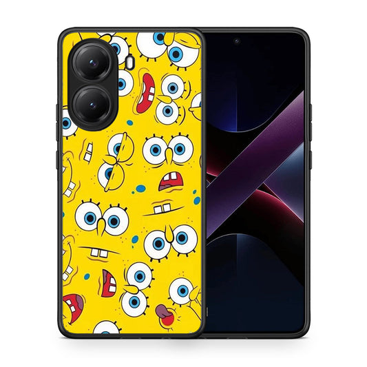 Θήκη Xiaomi Poco X7 Pro Sponge PopArt από τη Smartfits με σχέδιο στο πίσω μέρος και μαύρο περίβλημα | Xiaomi Poco X7 Pro Sponge PopArt case with colorful back and black bezels