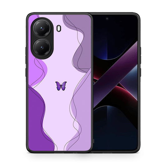 Purple Mariposa - Xiaomi Poco X7 Pro θήκη