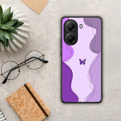 Purple Mariposa - Xiaomi Poco X7 Pro θήκη