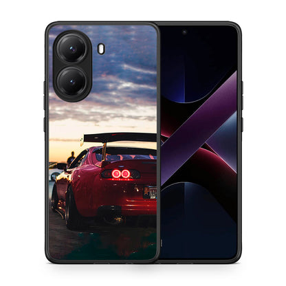 Θήκη Xiaomi Poco X7 Pro Racing Supra από τη Smartfits με σχέδιο στο πίσω μέρος και μαύρο περίβλημα | Xiaomi Poco X7 Pro Racing Supra case with colorful back and black bezels