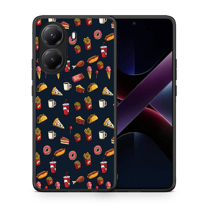 Θήκη Xiaomi Poco X7 Pro Hungry Random από τη Smartfits με σχέδιο στο πίσω μέρος και μαύρο περίβλημα | Xiaomi Poco X7 Pro Hungry Random case with colorful back and black bezels