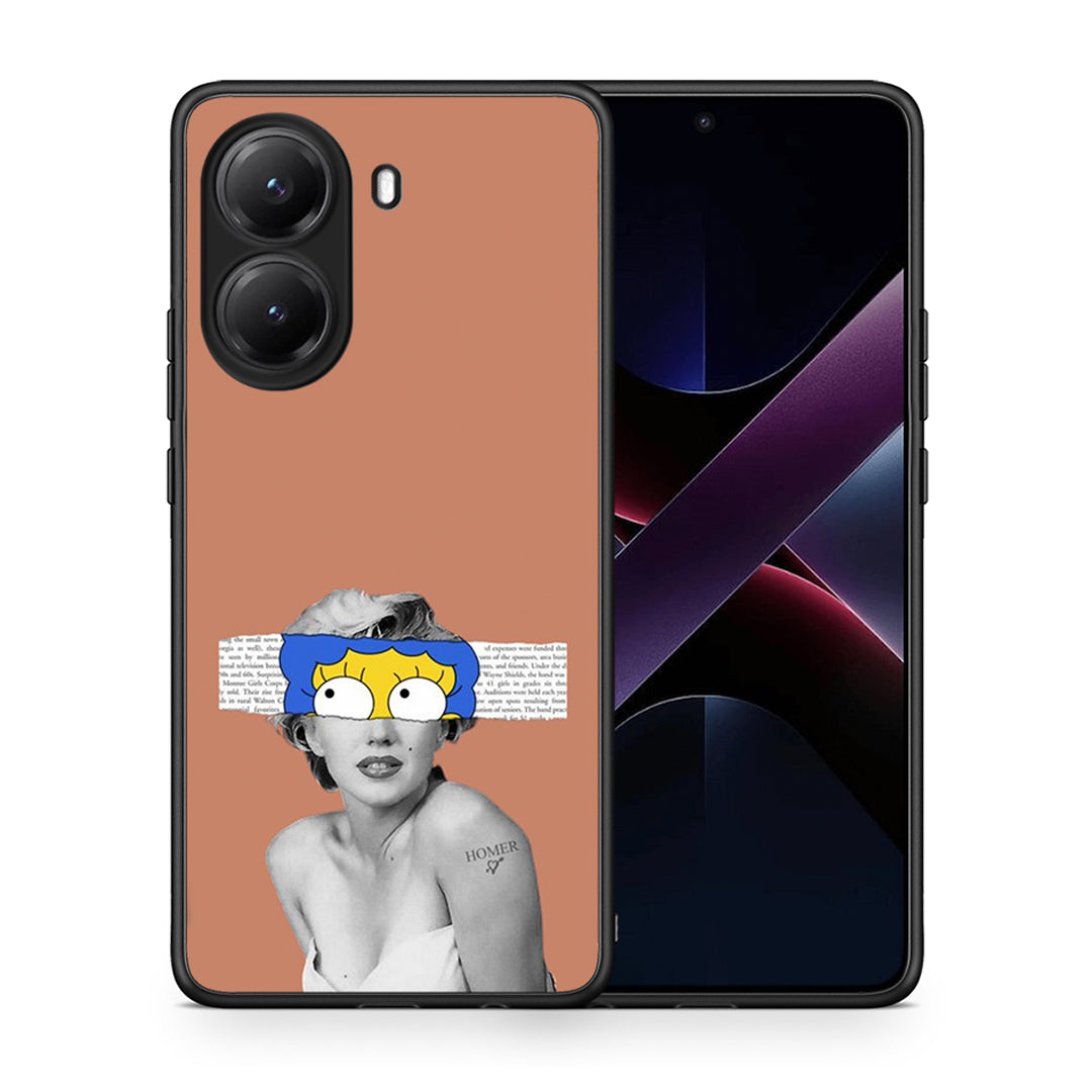 Θήκη Xiaomi Poco X7 Pro Sim Merilyn από τη Smartfits με σχέδιο στο πίσω μέρος και μαύρο περίβλημα | Xiaomi Poco X7 Pro Sim Merilyn case with colorful back and black bezels