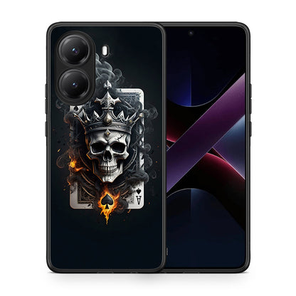 Θήκη Xiaomi Poco X7 Pro Skull King Ace από τη Smartfits με σχέδιο στο πίσω μέρος και μαύρο περίβλημα | Xiaomi Poco X7 Pro Skull King Ace case with colorful back and black bezels