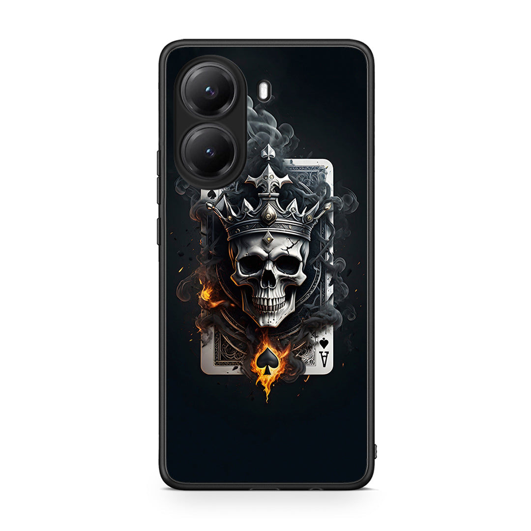 Xiaomi Poco X7 Pro Skull King Ace θήκη από τη Smartfits με σχέδιο στο πίσω μέρος και μαύρο περίβλημα | Smartphone case with colorful back and black bezels by Smartfits