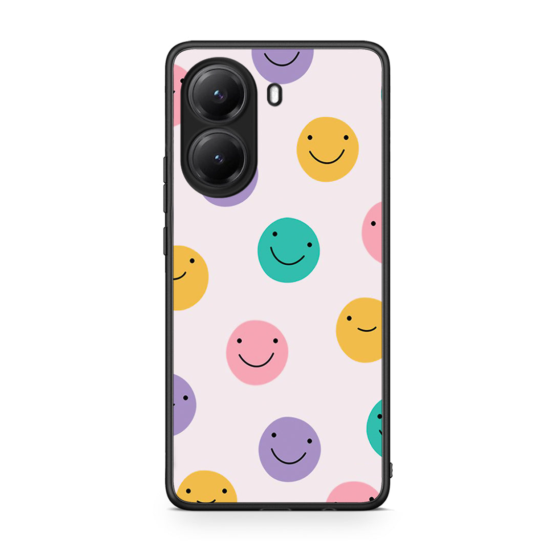 Xiaomi Poco X7 Pro Smiley Faces θήκη από τη Smartfits με σχέδιο στο πίσω μέρος και μαύρο περίβλημα | Smartphone case with colorful back and black bezels by Smartfits