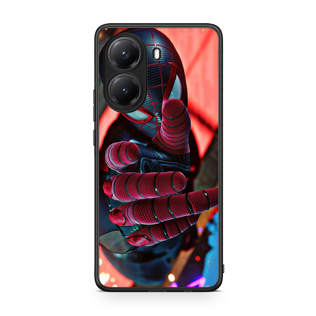 Xiaomi Poco X7 Pro Spider Hand Θήκη από τη Smartfits με σχέδιο στο πίσω μέρος και μαύρο περίβλημα | Smartphone case with colorful back and black bezels by Smartfits