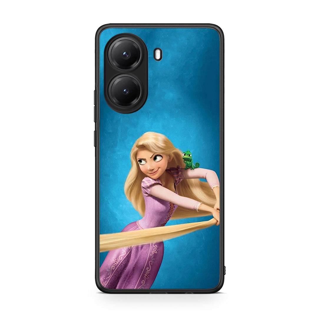 Xiaomi Poco X7 Pro Tangled 2 Θήκη Αγίου Βαλεντίνου από τη Smartfits με σχέδιο στο πίσω μέρος και μαύρο περίβλημα | Smartphone case with colorful back and black bezels by Smartfits