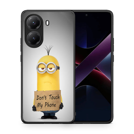 Θήκη Xiaomi Poco X7 Pro Minion Text από τη Smartfits με σχέδιο στο πίσω μέρος και μαύρο περίβλημα | Xiaomi Poco X7 Pro Minion Text case with colorful back and black bezels