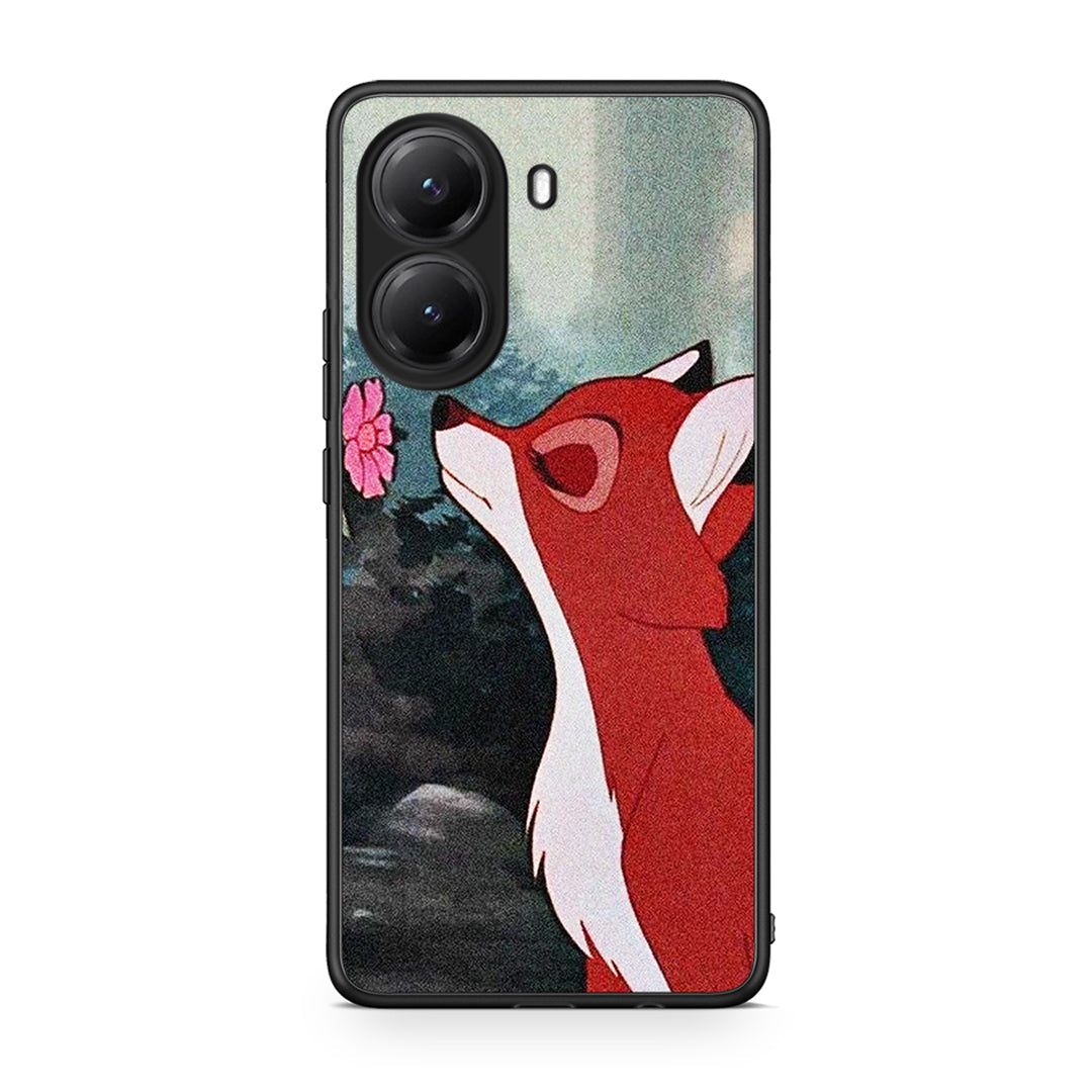 Xiaomi Poco X7 Pro Tod And Vixey Love 2 θήκη από τη Smartfits με σχέδιο στο πίσω μέρος και μαύρο περίβλημα | Smartphone case with colorful back and black bezels by Smartfits