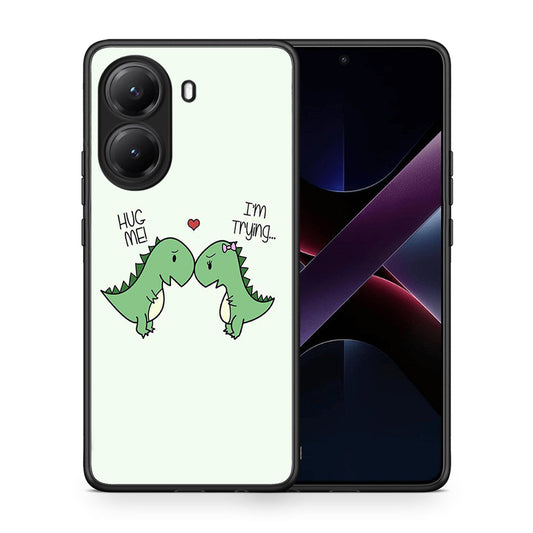 Θήκη Xiaomi Poco X7 Pro Rex Valentine από τη Smartfits με σχέδιο στο πίσω μέρος και μαύρο περίβλημα | Xiaomi Poco X7 Pro Rex Valentine case with colorful back and black bezels