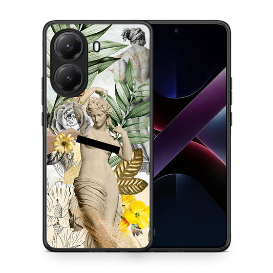 Θήκη Xiaomi Poco X7 Pro Woman Statue από τη Smartfits με σχέδιο στο πίσω μέρος και μαύρο περίβλημα | Xiaomi Poco X7 Pro Woman Statue case with colorful back and black bezels