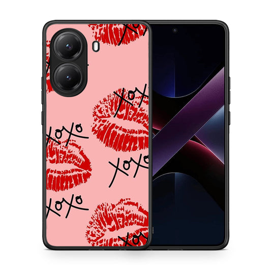 Θήκη Xiaomi Poco X7 Pro XOXO Lips από τη Smartfits με σχέδιο στο πίσω μέρος και μαύρο περίβλημα | Xiaomi Poco X7 Pro XOXO Lips case with colorful back and black bezels