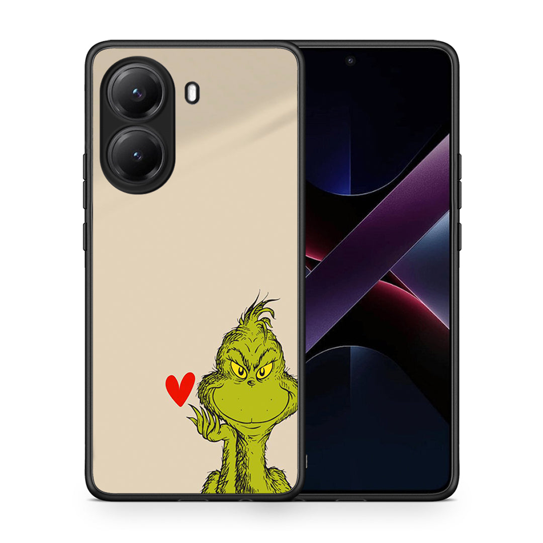 Θήκη Xiaomi Poco X7 Pro Xmas Grinch από τη Smartfits με σχέδιο στο πίσω μέρος και μαύρο περίβλημα | Xiaomi Poco X7 Pro Xmas Grinch case with colorful back and black bezels