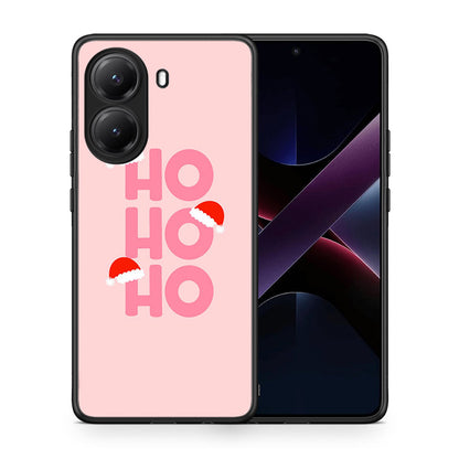 Θήκη Xiaomi Poco X7 Pro Xmas Ho Ho Ho από τη Smartfits με σχέδιο στο πίσω μέρος και μαύρο περίβλημα | Xiaomi Poco X7 Pro Xmas Ho Ho Ho case with colorful back and black bezels