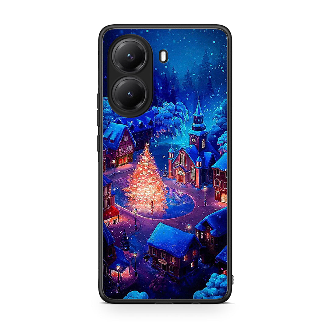 Xiaomi Poco X7 Pro Xmas Village θήκη από τη Smartfits με σχέδιο στο πίσω μέρος και μαύρο περίβλημα | Smartphone case with colorful back and black bezels by Smartfits