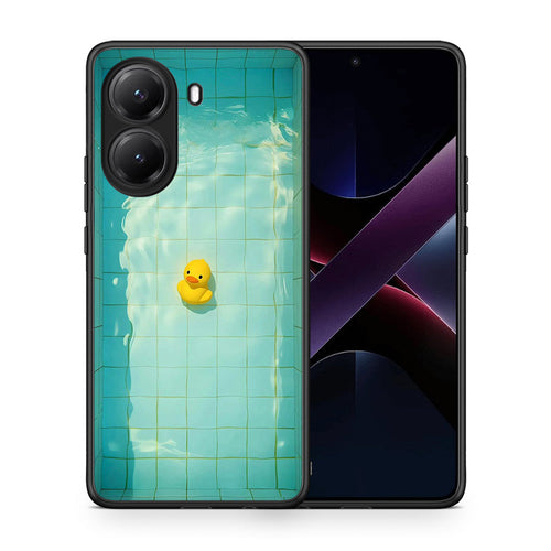 Θήκη Xiaomi Poco X7 Pro Yellow Duck από τη Smartfits με σχέδιο στο πίσω μέρος και μαύρο περίβλημα | Xiaomi Poco X7 Pro Yellow Duck case with colorful back and black bezels