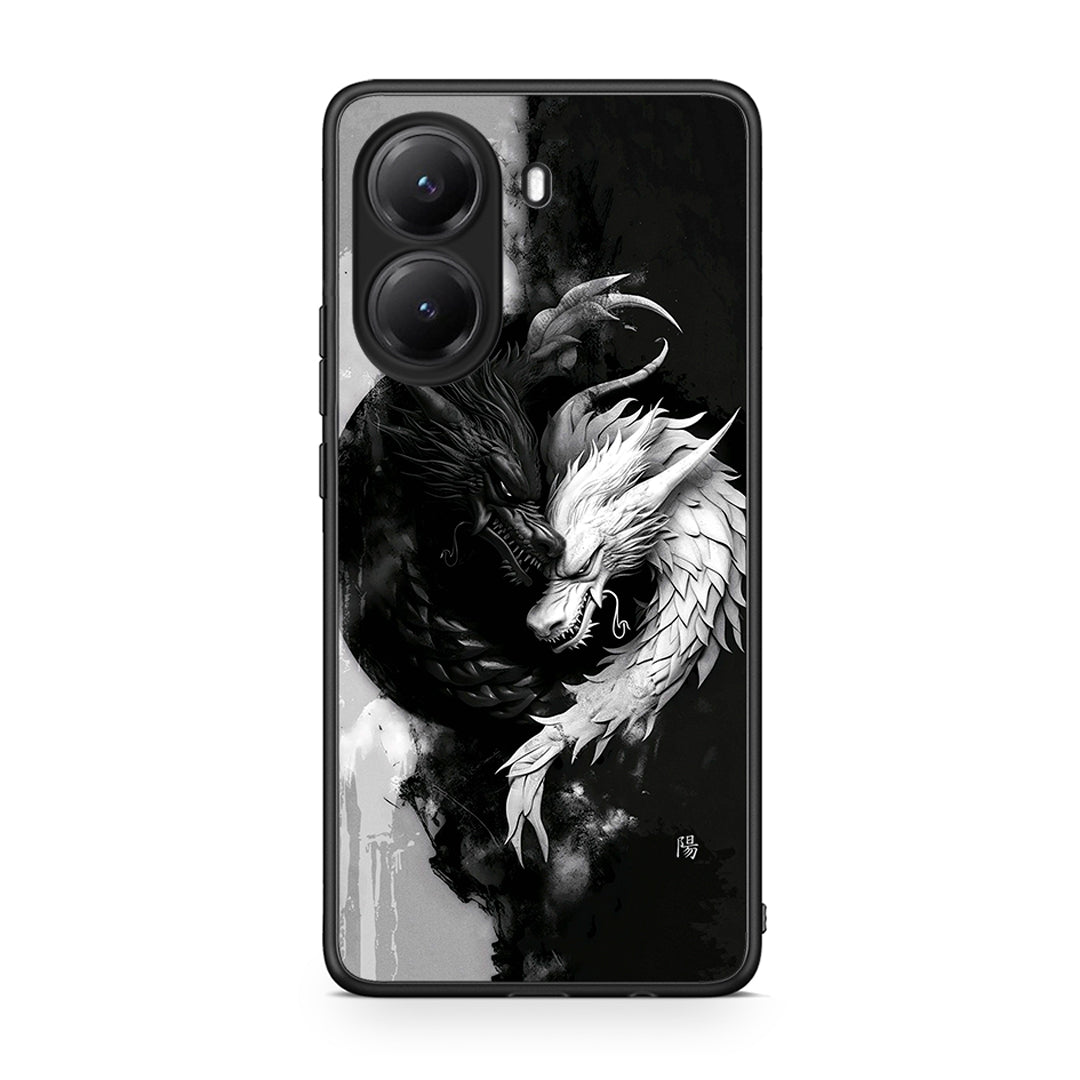 Xiaomi Poco X7 Pro Yin Yang Θήκη από τη Smartfits με σχέδιο στο πίσω μέρος και μαύρο περίβλημα | Smartphone case with colorful back and black bezels by Smartfits