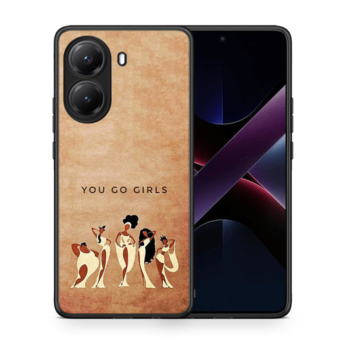 Θήκη Xiaomi Poco X7 Pro You Go Girl από τη Smartfits με σχέδιο στο πίσω μέρος και μαύρο περίβλημα | Xiaomi Poco X7 Pro You Go Girl case with colorful back and black bezels