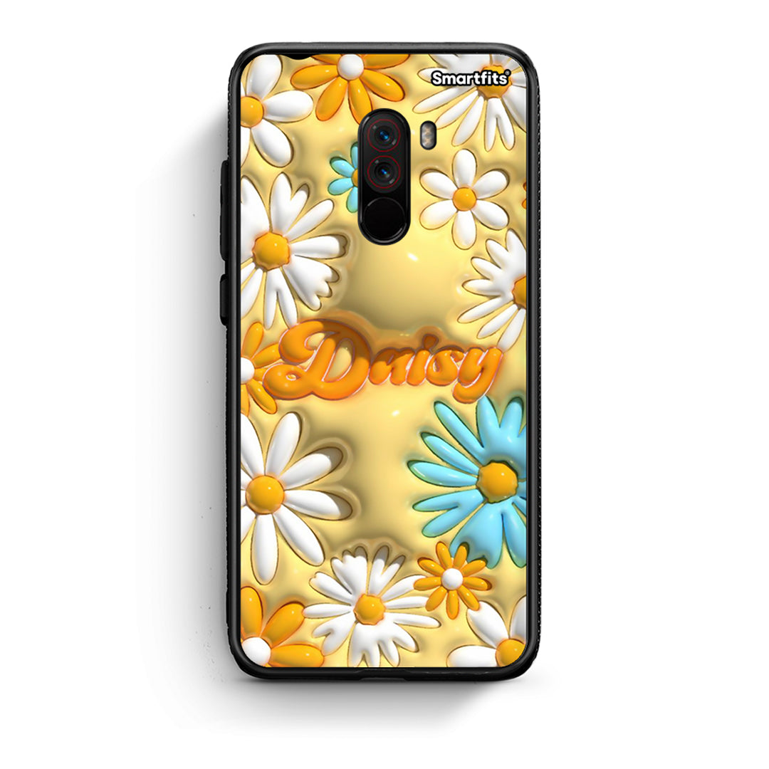 Xiaomi Pocophone F1 Bubble Daisies θήκη από τη Smartfits με σχέδιο στο πίσω μέρος και μαύρο περίβλημα | Smartphone case with colorful back and black bezels by Smartfits