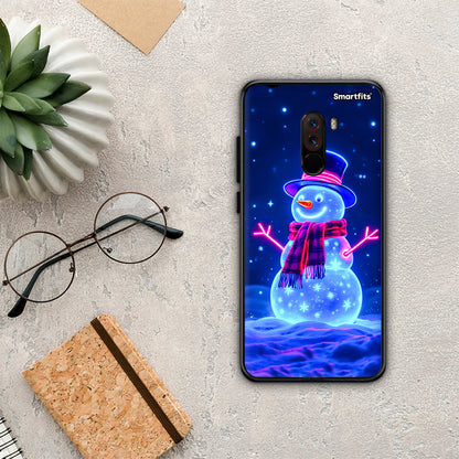 Christmas Neon Snowman - Xiaomi Pocophone F1 θήκη