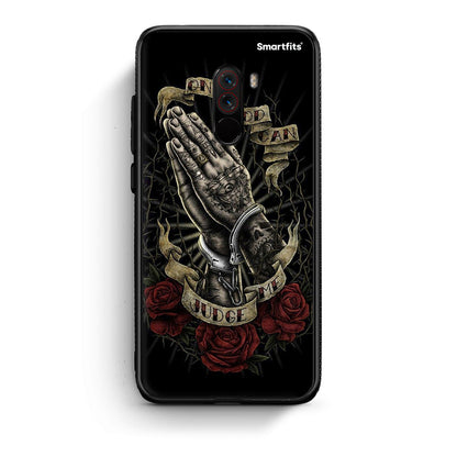 Xiaomi Pocophone F1 Judge By God θήκη από τη Smartfits με σχέδιο στο πίσω μέρος και μαύρο περίβλημα | Smartphone case with colorful back and black bezels by Smartfits